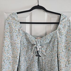 Francescas Floral Smocked Blouse